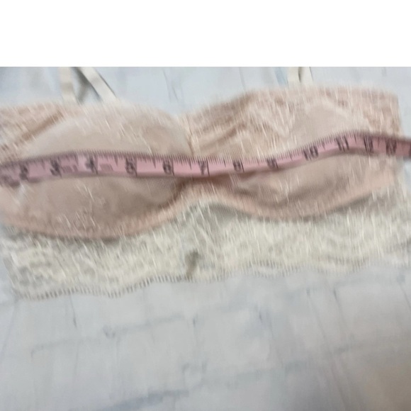 Abercrombie & Fitch Lace Bralette Convertible Size M Ivory & Nude Bandeau - Picture 8 of 9
